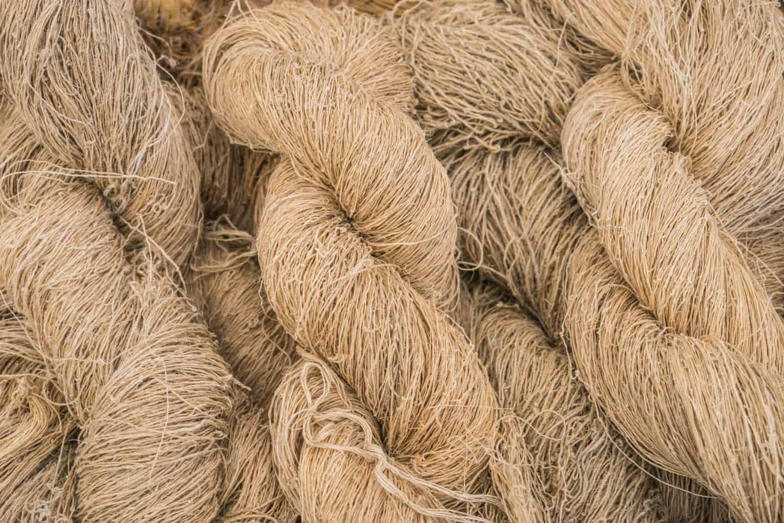 twisted hemp fibers.