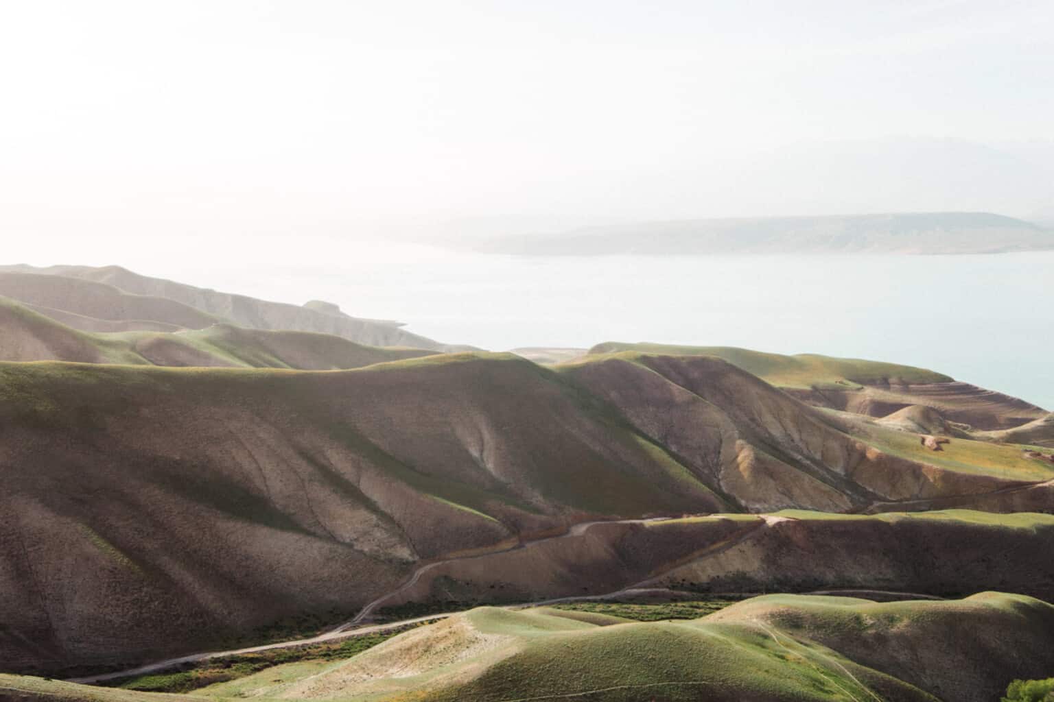 hills next to the coast.