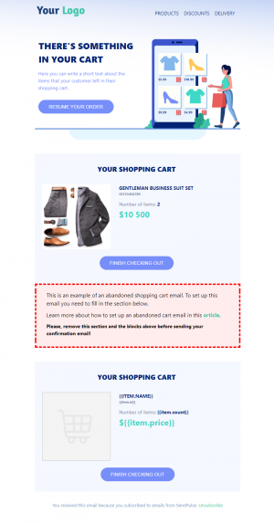 Ecommerce free email template