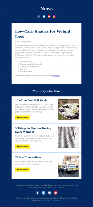 Other free email template