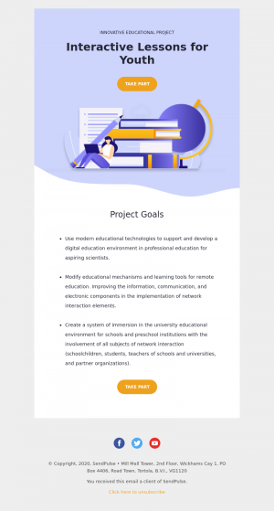 Education free email template